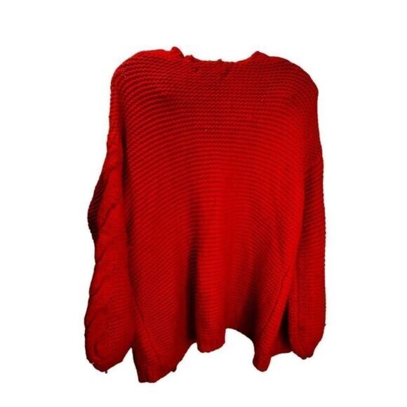 Forever 21 Cable Knit Open Cardigan Orange Small - Picture 2 of 5
